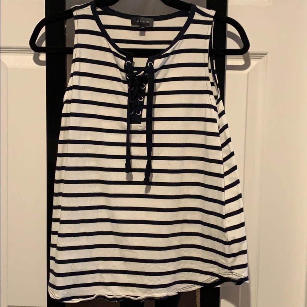 NWOT - The Limited blue and white striped tank top